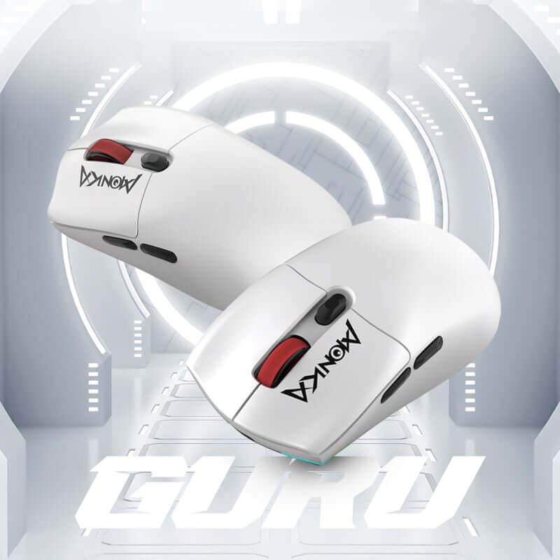 Monka Guru Wired +2.4G+BT gaming Light up mouse