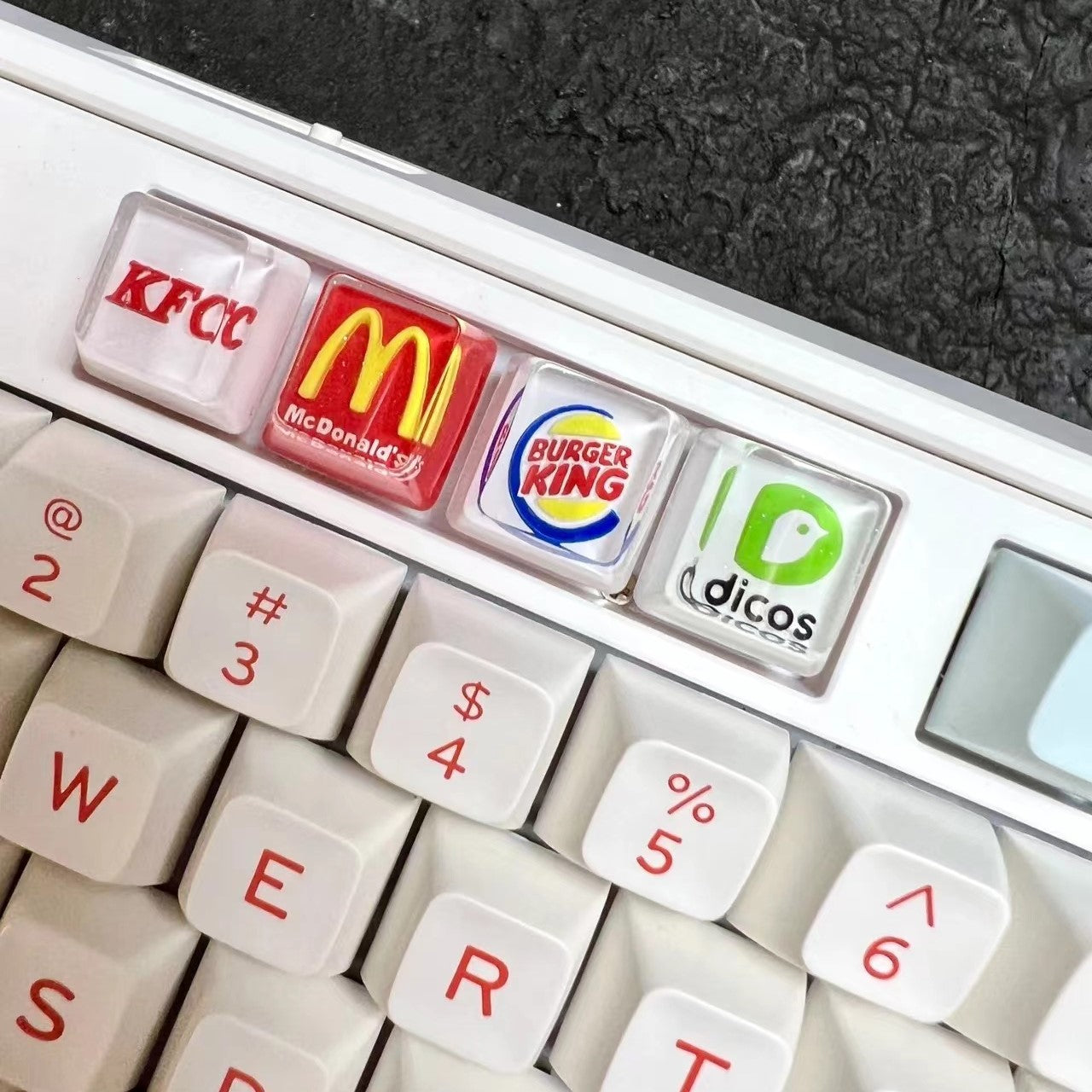 KFC Resin keycaps handmade resin keycaps backlit resin space keycaps