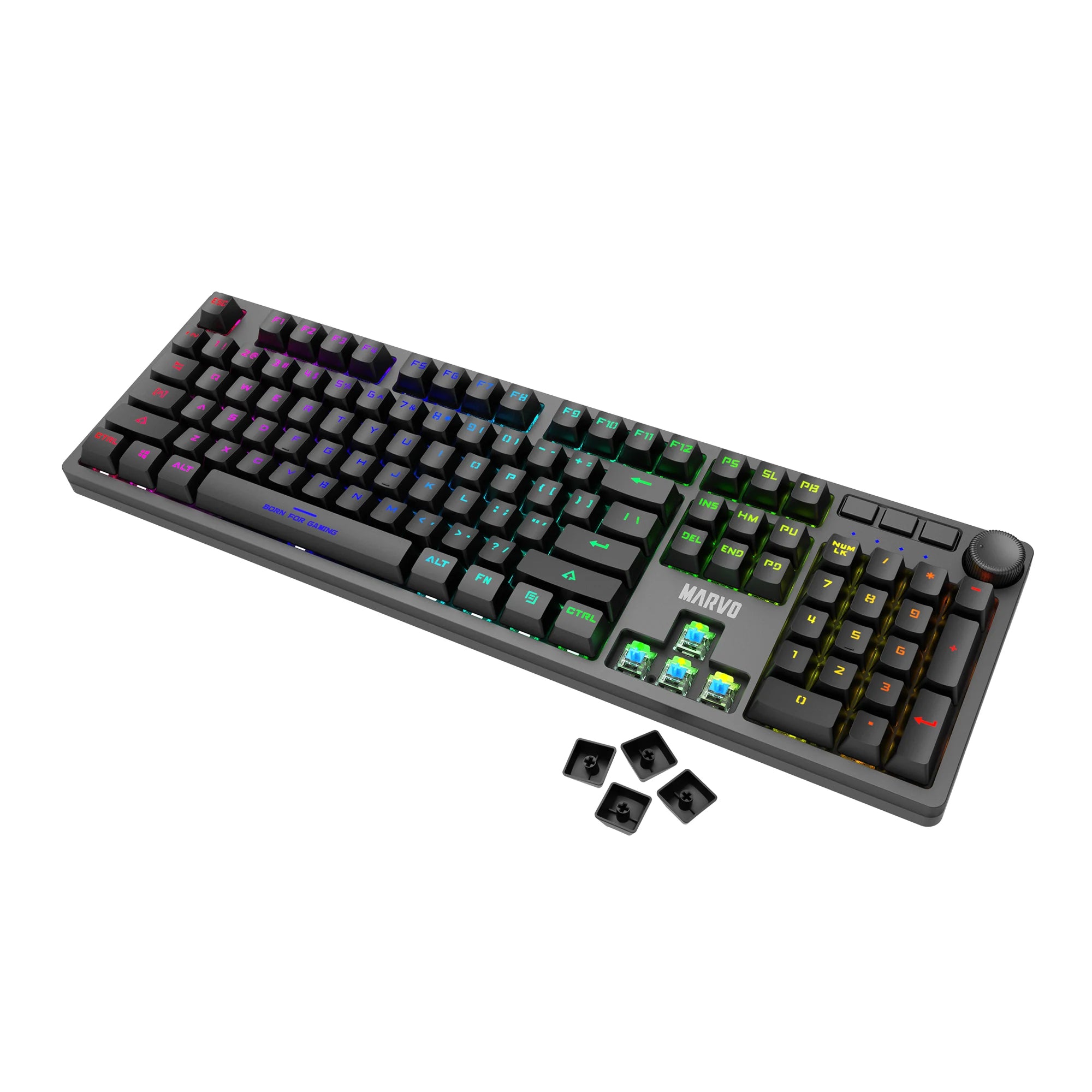 KG954 Full Size Mechanical Gaming Keyboard with Detachable USB Type-C Cable