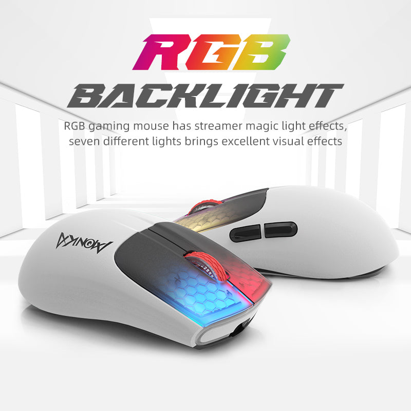 KOL·Wired +2.4G +BT  3 mode Gaming Lightweight Mouse 的
