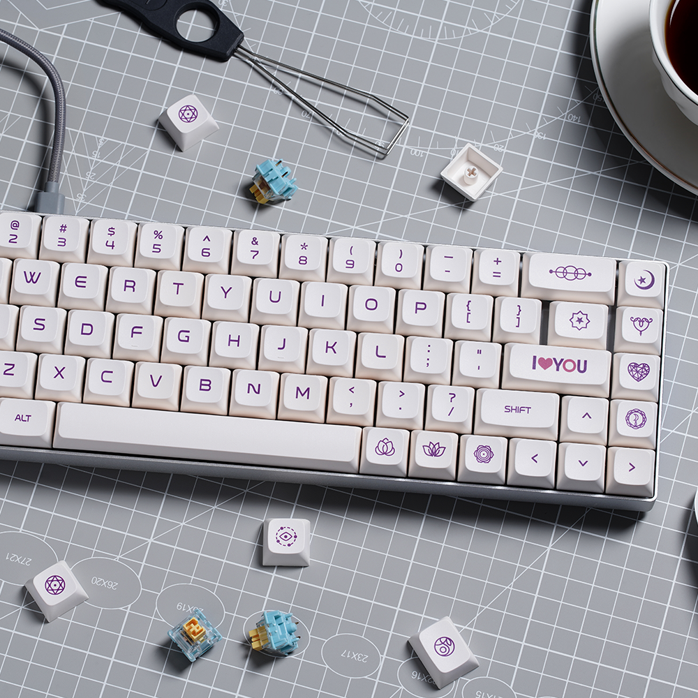 Milk Purple Keycaps - MARVODIY