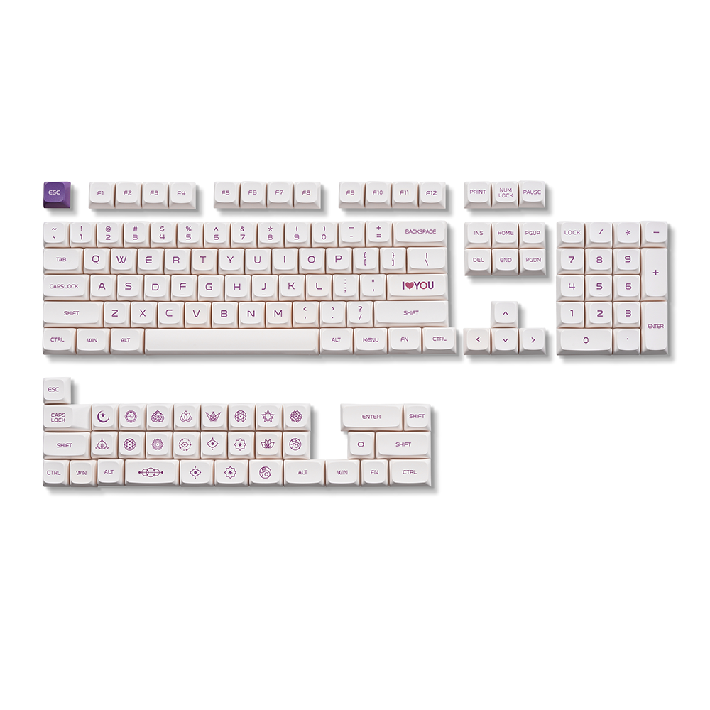 Milk Purple Keycaps - MARVODIY