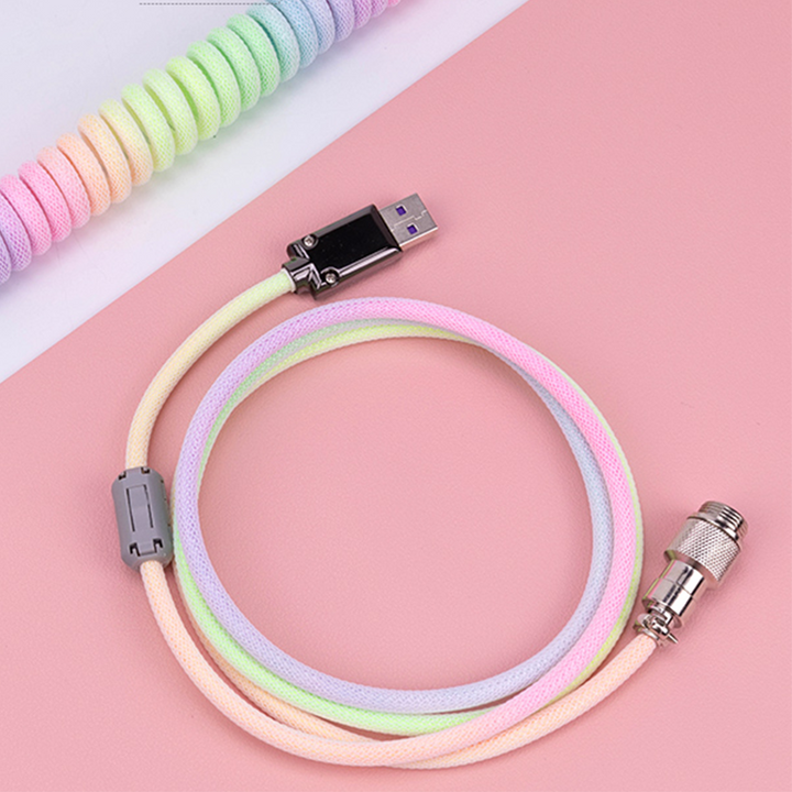 DAGK Type-C Customized Coiled Glow Aviation Plug Cable - Marvo Pro