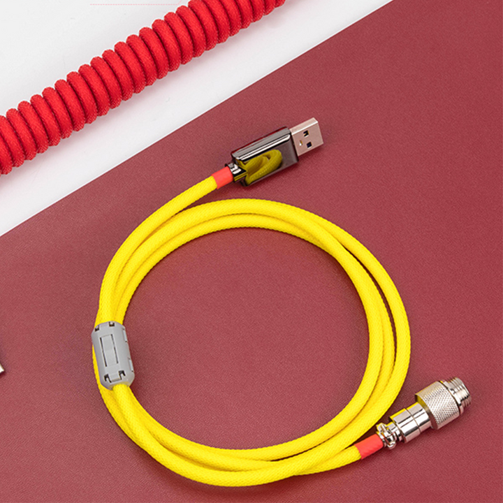 DAGK Type-C Customized Coiled Glow Aviation Plug Cable - Marvo Pro